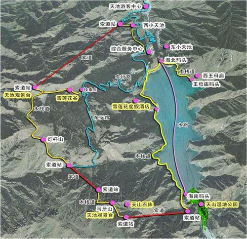 天池黄金环线图