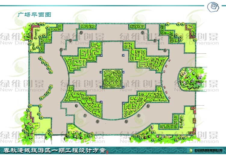 淹城春秋乐园集散广场平面图